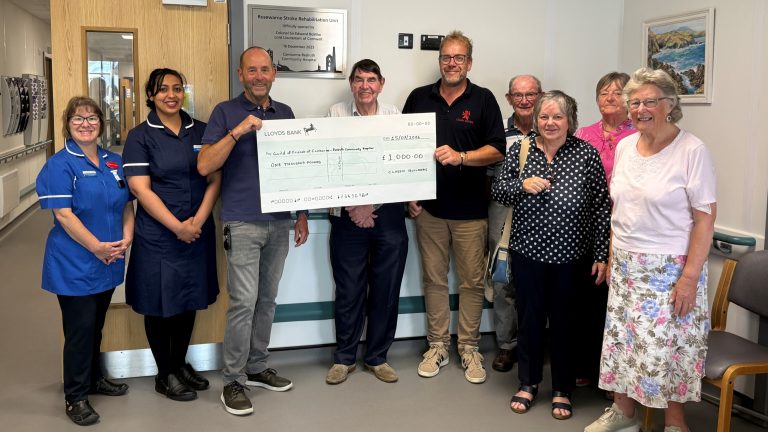 Classic Builders Donates £1,000 to Camborne Redruth Community Hospital Stroke Unit